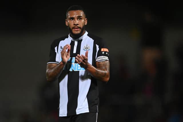Newcastle United captain Jamaal Lascelles was on the bench for the defeat to West Ham. (Photo by Michael Regan/Getty Images)