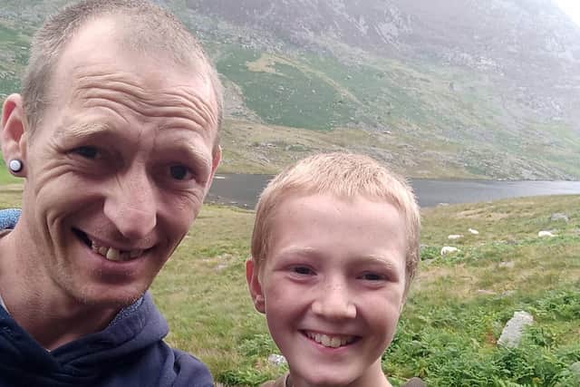 Colin Mackenzie with son Jacob, 11.