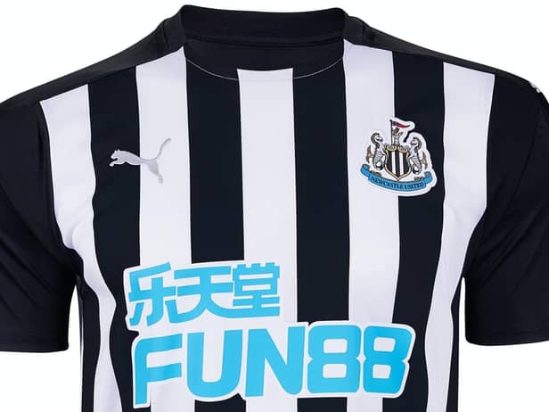 Newcastle United sponsor FUN88.