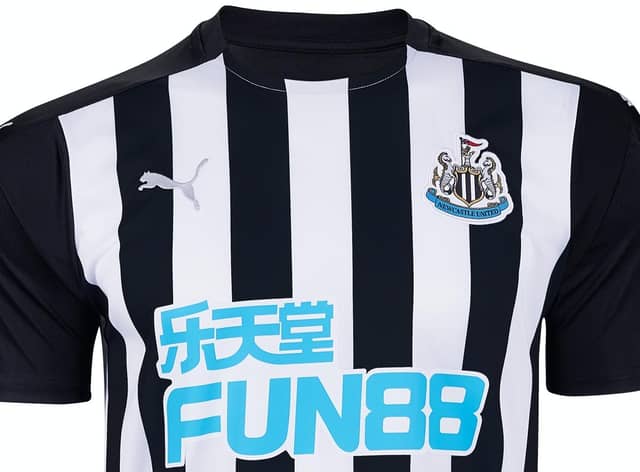 Newcastle United sponsor FUN88.