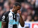 NEWCASTLE UPON TYNE, ENGLAND - AUGUST 15: Callum Wilson of Newcastle United looks dejected as he is substituted during the Premier League match between Newcastle United and West Ham United at St. James Park on August 15, 2021 in Newcastle upon Tyne, England. (Photo by George Wood/Getty Images)