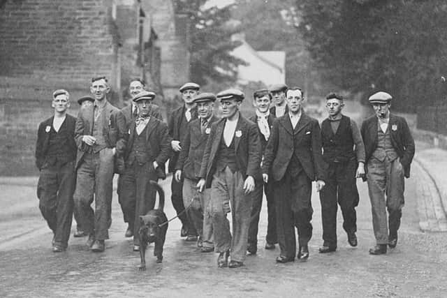 The Jarrow Crusaders on the march.