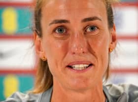 Former Sunderland player and current England lioness, Jill Scott, says it will be a "very defining moment for the sport" when England take on Germany in Sunday's Euro 2022 final.

Photograph: Jonathan Brady/PA Wire.