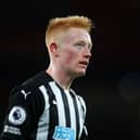 Matty Longstaff playing for Newcastle United.