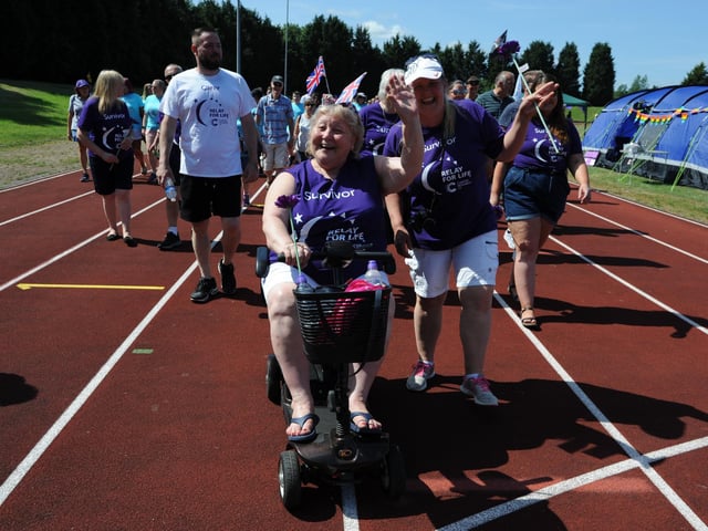 Cancer Research Relay for Life at Monkton Stadium, Jarrow.