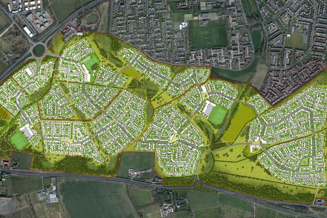 Illustrative layout of proposals for ‘Laverick Park Garden Community Development’ south of Fellgate, South Tyneside.