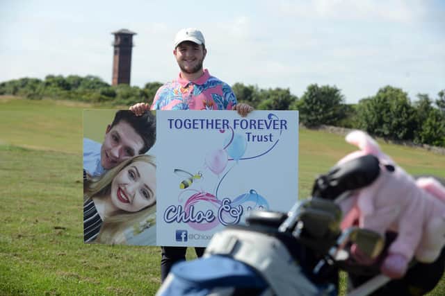 Brother Zack Curry at the Chloe and Liam Together Forever Trust charity golf day at South Shields Golf Club.