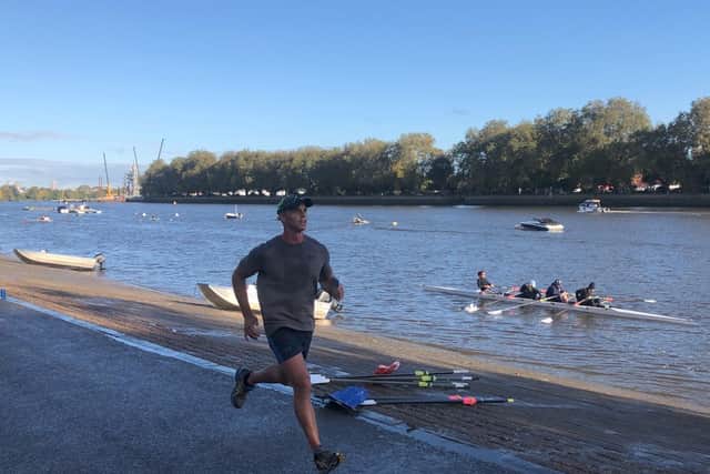 Paul training for his epic run.