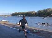 Paul training for his epic run.