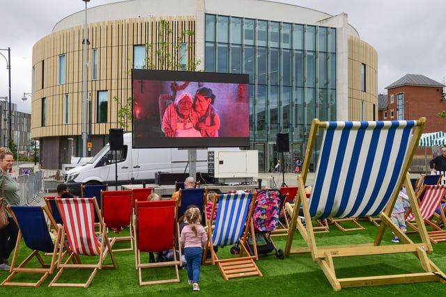 Families could enjoy Pixar classic Coco in the Market Square - it was just one of the films on offer for free.