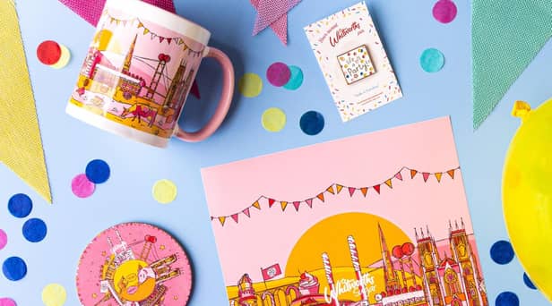 Some of the birthday merchandise.