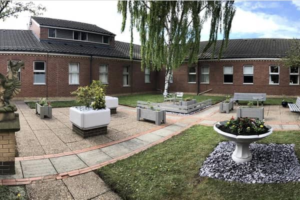 The new-look courtyard at Palmer Community Hospital