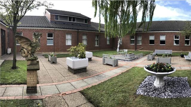 The new-look courtyard at Palmer Community Hospital