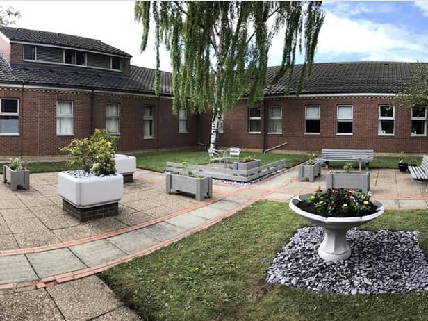 The new-look courtyard at Palmer Community Hospital