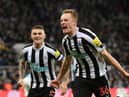 Sean Longstaff celebrates scoring Newcastle United's first goal against Southampton last month.