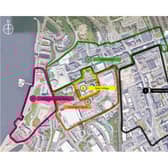 Map showing the five zones.
