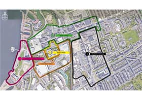 Map showing the five zones.