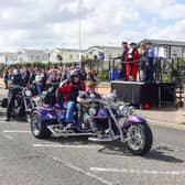 The cavalcade of motorbikes on Armed Forces Day at South Shields.