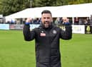 South Shields manager Kevin Phillips celebrates after his side knocked-out Scunthorpe Town in the FA Cup
