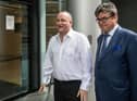 LONDON, ENGLAND - JULY 10:  Owner of Sports Direct and Newcastle United, Mike Ashley (L), arrives at the High Court on July 10, 2017 in London, England. Mr Ashley is defending himself against a lawsuit filed by former business associate Jeff Blue.  (Photo by Carl Court/Getty Images)
