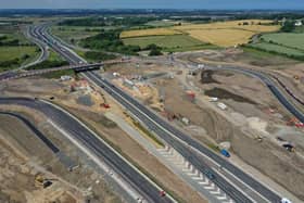 An aerial view of the Downhill Junction work. Pic: Highways England