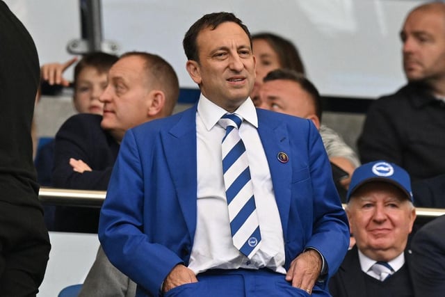 Owner = Tony Bloom — rumoured net worth = £765million