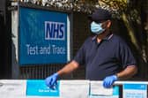 A coronavirus testing centre similar to the one which will open in South Tyneside, offering walk-through appointments for people who need tests but do not have access to a car. Picture by Kirsty O'Connor/PA Wire