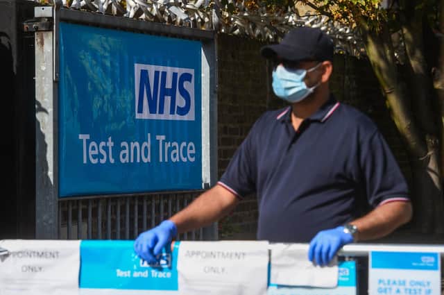 A coronavirus testing centre similar to the one which will open in South Tyneside, offering walk-through appointments for people who need tests but do not have access to a car. Picture by Kirsty O'Connor/PA Wire