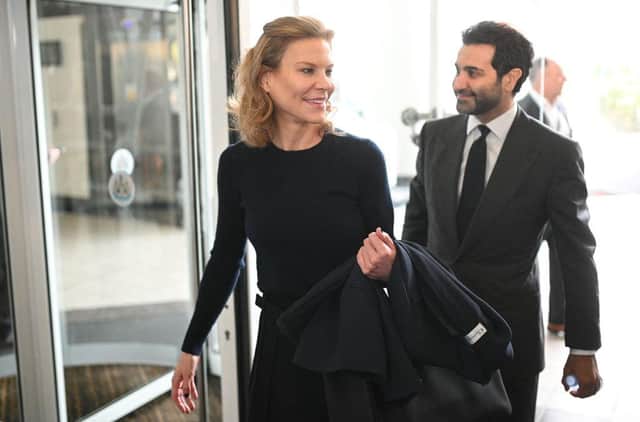 Newcastle United's new owners Amanda Staveley and Mehdrar Ghodoussi have visitied the club's training ground today (Photo by Oli SCARFF / AFP) (Photo by OLI SCARFF/AFP via Getty Images)