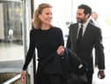 Newcastle United's new owners Amanda Staveley and Mehdrar Ghodoussi have visitied the club's training ground today (Photo by Oli SCARFF / AFP) (Photo by OLI SCARFF/AFP via Getty Images)