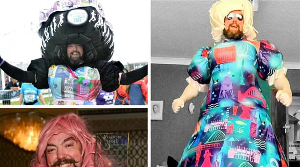 Colin Burgin-Plews who is about to tackle his last Great North Run as charity fundraiser 'Big Pink Dress'.