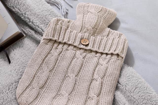 Murmur Cotton Cable Knit Linen Hot Water Bottle