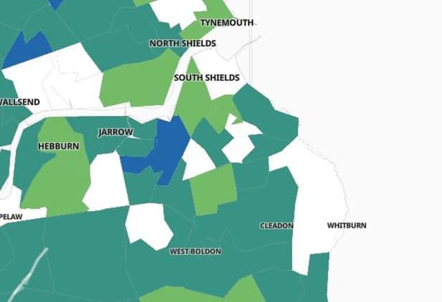 These are the areas of South Tyneside with the lowest Covid-19 cases.