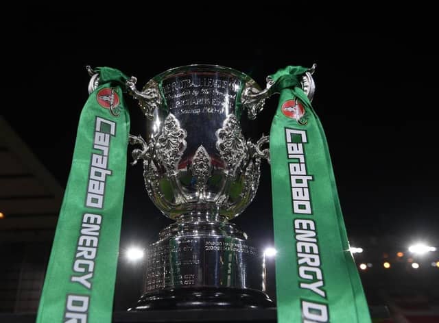 Newcastle United face Manchester United in the Carabao Cup final at Wembley on Sunday (Photo by Laurence Griffiths/Getty Images)
