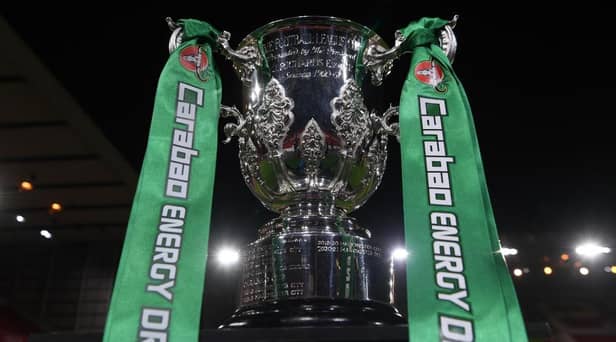 Newcastle United face Manchester United in the Carabao Cup final at Wembley on Sunday (Photo by Laurence Griffiths/Getty Images)