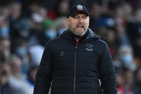 Southampton's Austrian manager Ralph Hasenhuttl reacts during the English Premier League football match between Southampton and Tottenham Hotspur at St Mary's Stadium in Southampton, southern England on December 28, 2021.(Photo by GLYN KIRK/AFP via Getty Images)