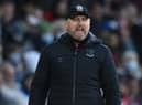 Southampton's Austrian manager Ralph Hasenhuttl reacts during the English Premier League football match between Southampton and Tottenham Hotspur at St Mary's Stadium in Southampton, southern England on December 28, 2021.(Photo by GLYN KIRK/AFP via Getty Images)