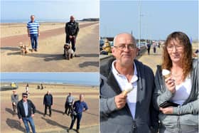 Out and about at Sandhaven Beach on Wednesday, March 31.