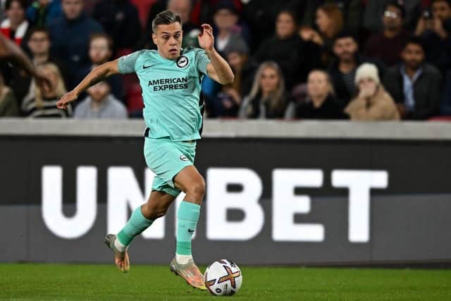 Newcastle United and Chelsea are reportedly interested in signing Brighton's Leandro Trossard (Photo by BEN STANSALL/AFP via Getty Images)