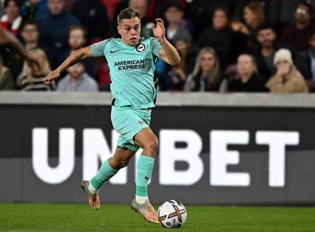 Newcastle United and Chelsea are reportedly interested in signing Brighton's Leandro Trossard (Photo by BEN STANSALL/AFP via Getty Images)