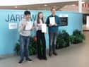 Pupils at Jarrow School getting their GCSE results