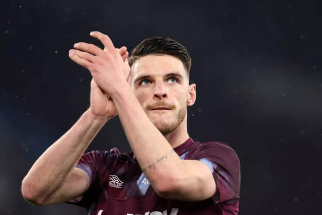 West Ham United midfielder Declan Rice.