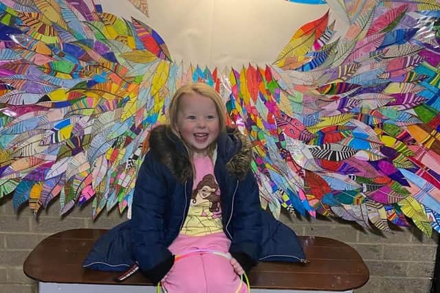 Four year-old McKenzie became an angel at St Peter's in Jarrow.