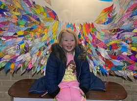 Four year-old McKenzie became an angel at St Peter's in Jarrow.