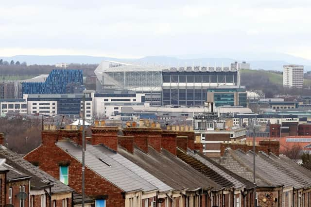 A view of St James's Park from Gateshead which would have been lost by the proposed high-rise development on Strawberry Place.