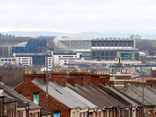 A view of St James's Park from Gateshead which would have been lost by the proposed high-rise development on Strawberry Place.