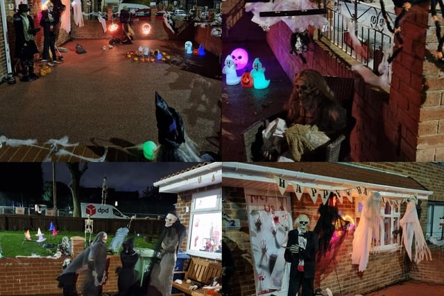 What an incredible display! A visit to this haunted house definitely isn't for the faint-hearted. Some inspo for your own decorations next year.