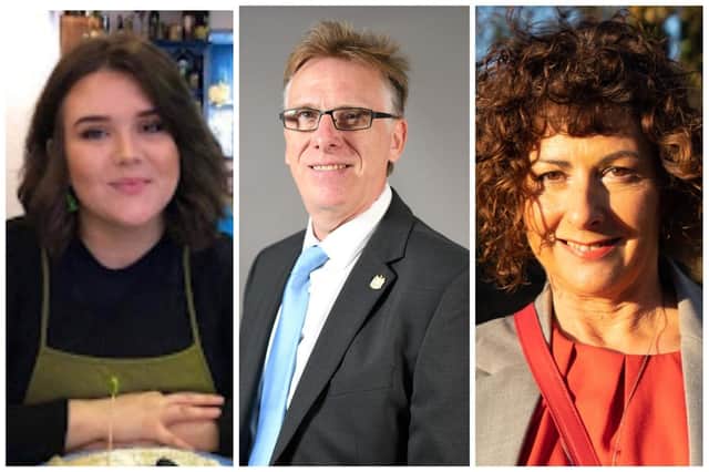 (L TO R) Georgie Holt, Glenn Thompson, Michelle Turnbull