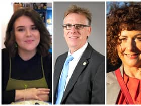 (L TO R) Georgie Holt, Glenn Thompson, Michelle Turnbull