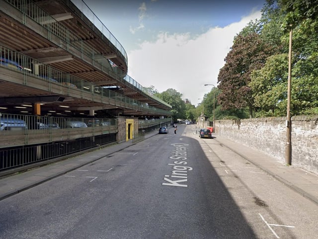 Short section of north footway closed 11am to 3pm Around Princes Street Gardens entrance.